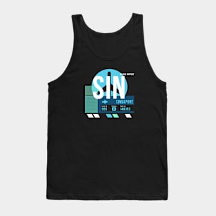 Singapore (SIN) Airport Code Baggage Tag Tank Top